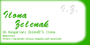 ilona zelenak business card